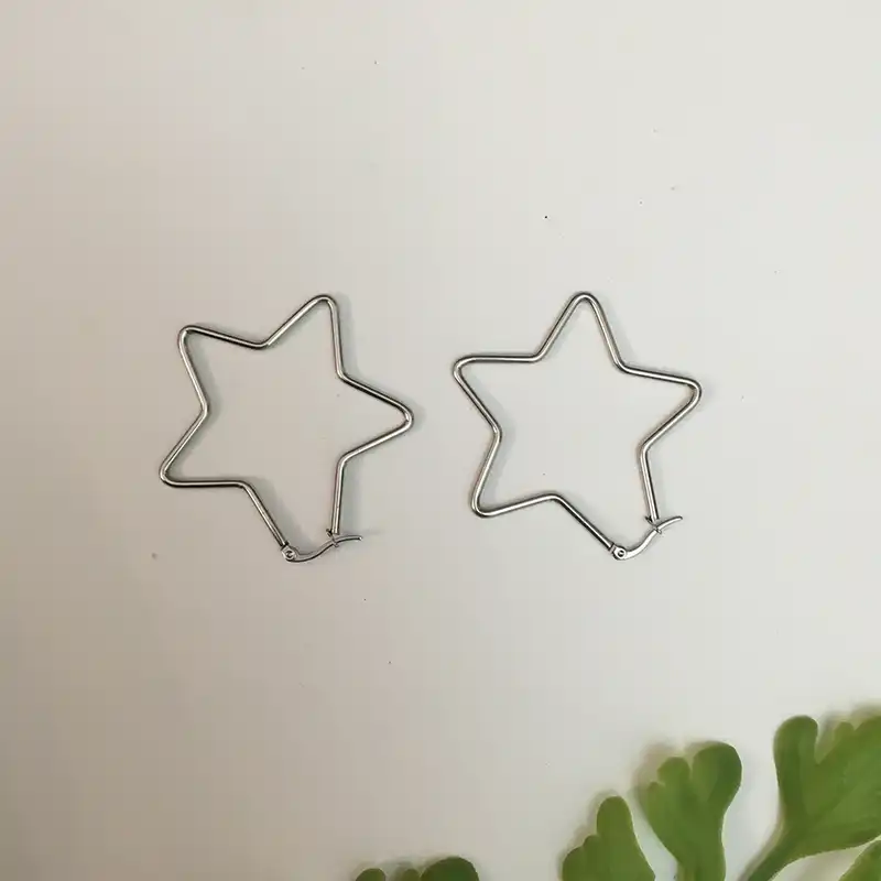 گشواره زنانه مدل استیل ستاره کد 4