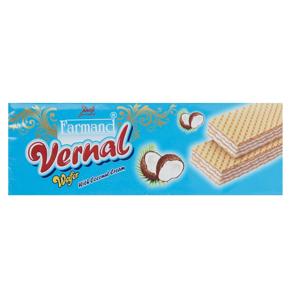 ویفر با کرم نارگیل فرمند مقدار 165 گرم