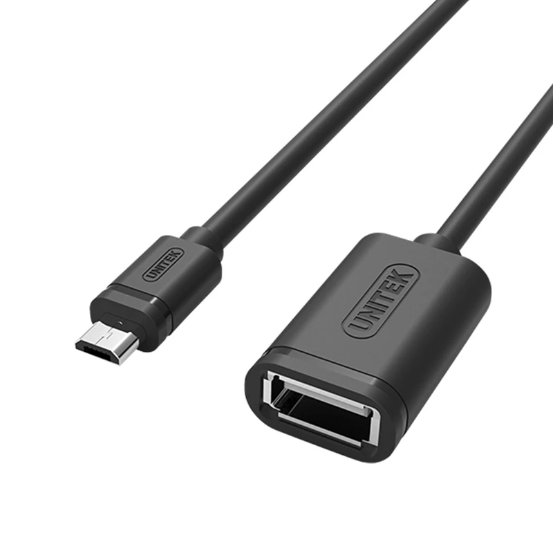 کابل تبدیل microUSB-B به USB-A OTG یونیتک مدل Y-C438GBK طول 0.2 متر