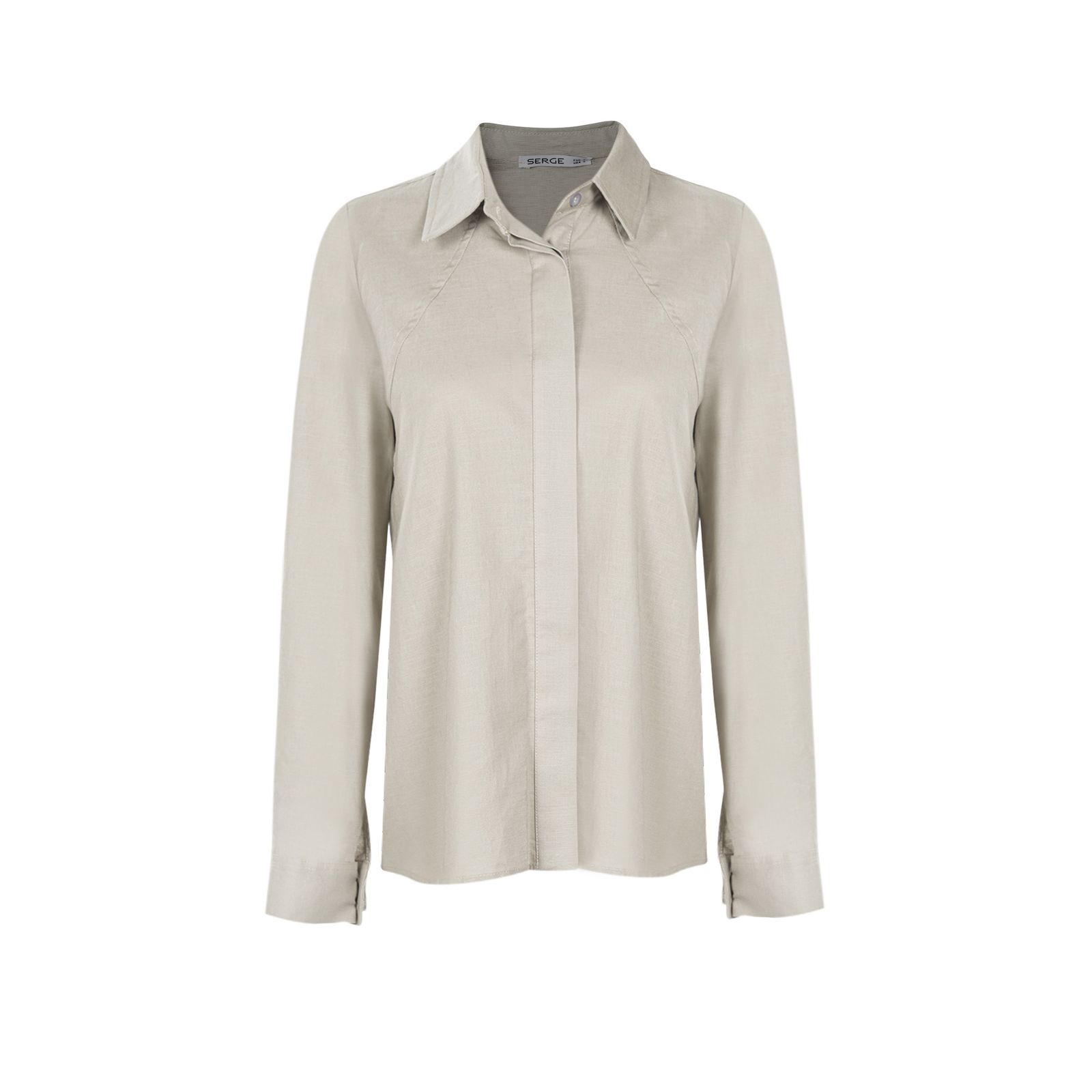 شومیز آستین بلند یقه انگلیسی زنانه سرژه مدل 207362 - - 2