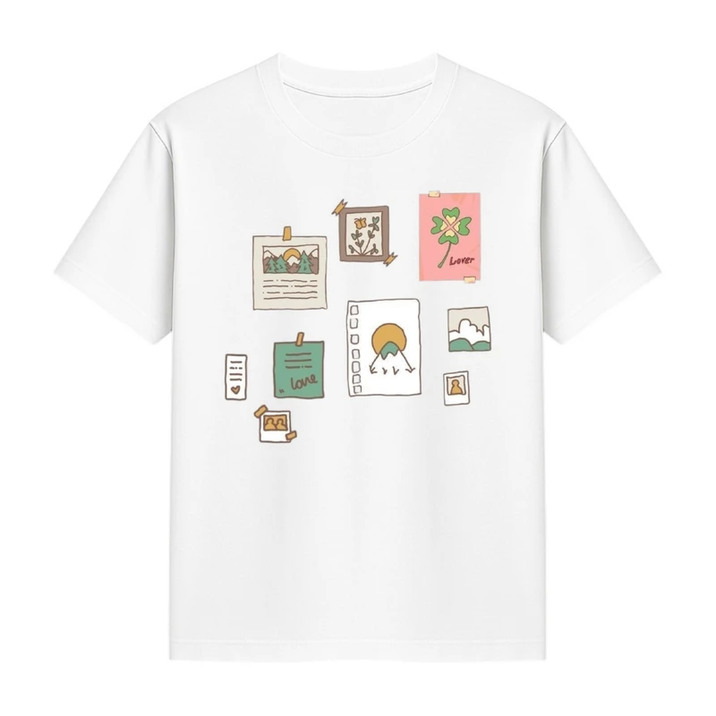 تی‌شرت آستین کوتاه دخترانه مدل برچسب کد p2 