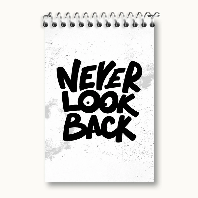 دفتر یادداشت 50 برگ خندالو مدل Never Look Back کد F1517