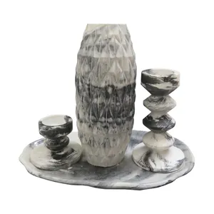 ست 4 تکه دکوری سنگی مدل توپی کد 303a