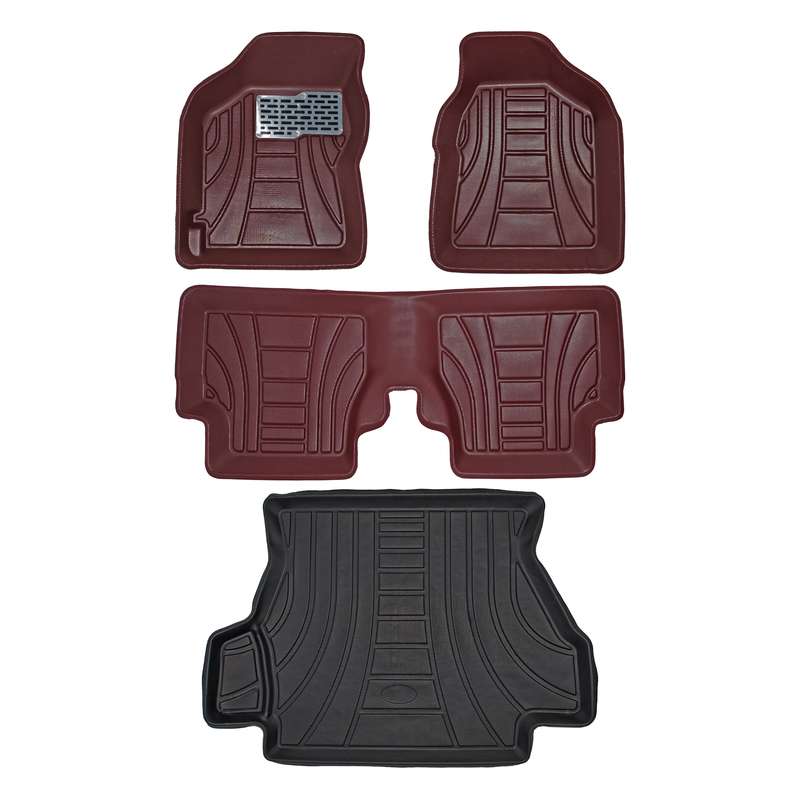 کفپوش سه بعدی خودرو پانیذ مدل MHLB مناسب برای تیبا به همراه کفپوش صندوق