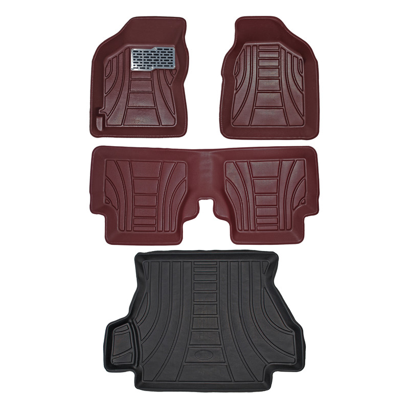 کفپوش سه بعدی خودرو پانیذ مدل MHLB مناسب برای تیبا به همراه کفپوش صندوق