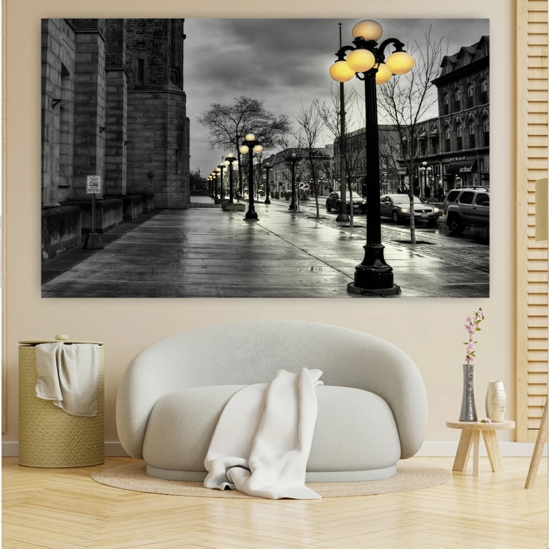 پوستر پارچه ای طرح منظره شهر در شب کد PP1441