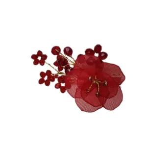 گیره مو دخترانه مدل گل حریر منجقی
