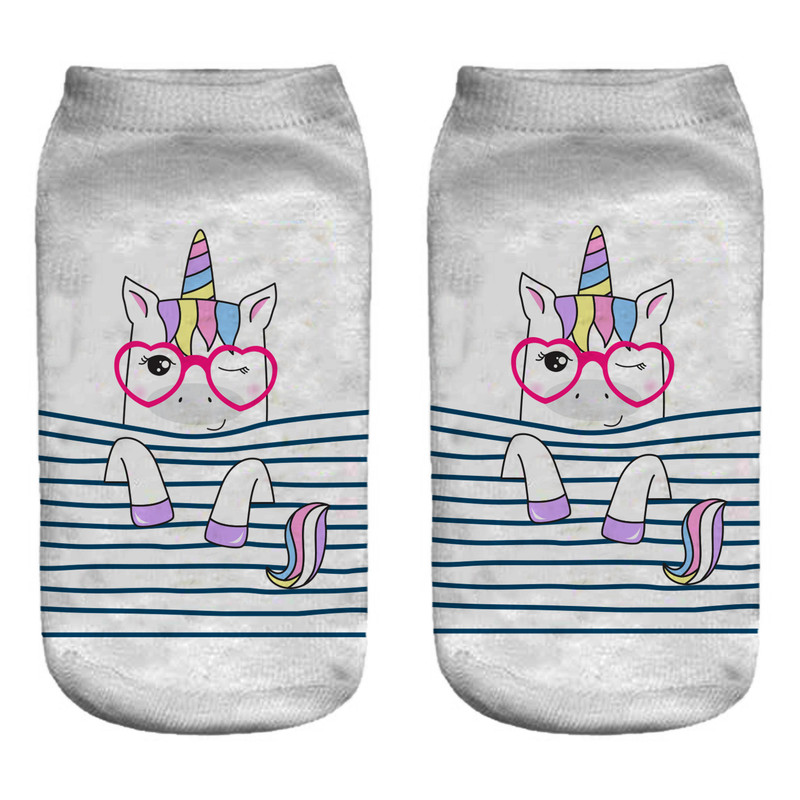 جوراب طرح اسب شاخ دار مدل 1132