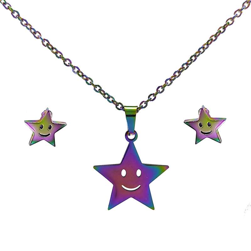 نیم ست زنانه مدل ستاره هولوگرامی