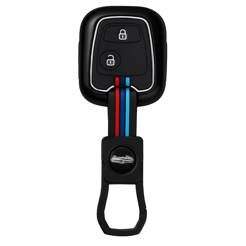 کاور ریموت و سوئیچ خودرو مدل دور فلزی شبرنگ کد MC-PG-B مناسب برای پژو 206 و 207