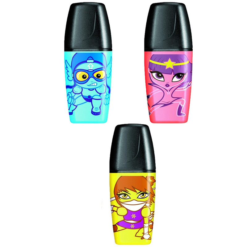 ماژیک علامت گذار استابیلو مدل boss mini Heroes مجموعه 3 عددی