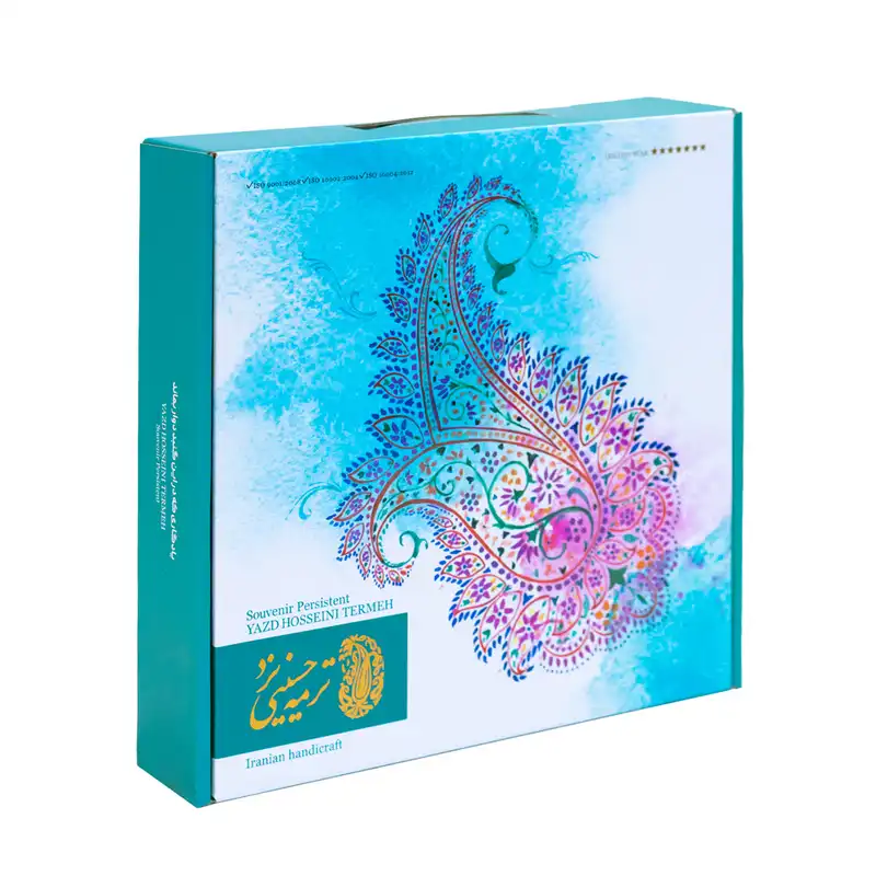 رومیزی ترمه حسینی یزد طرح شاه عباسی کد 617