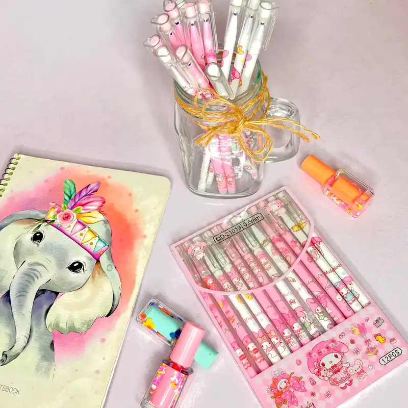 روان نویس مدل پاک کن دار طرح ملودی بسته 12 عددی