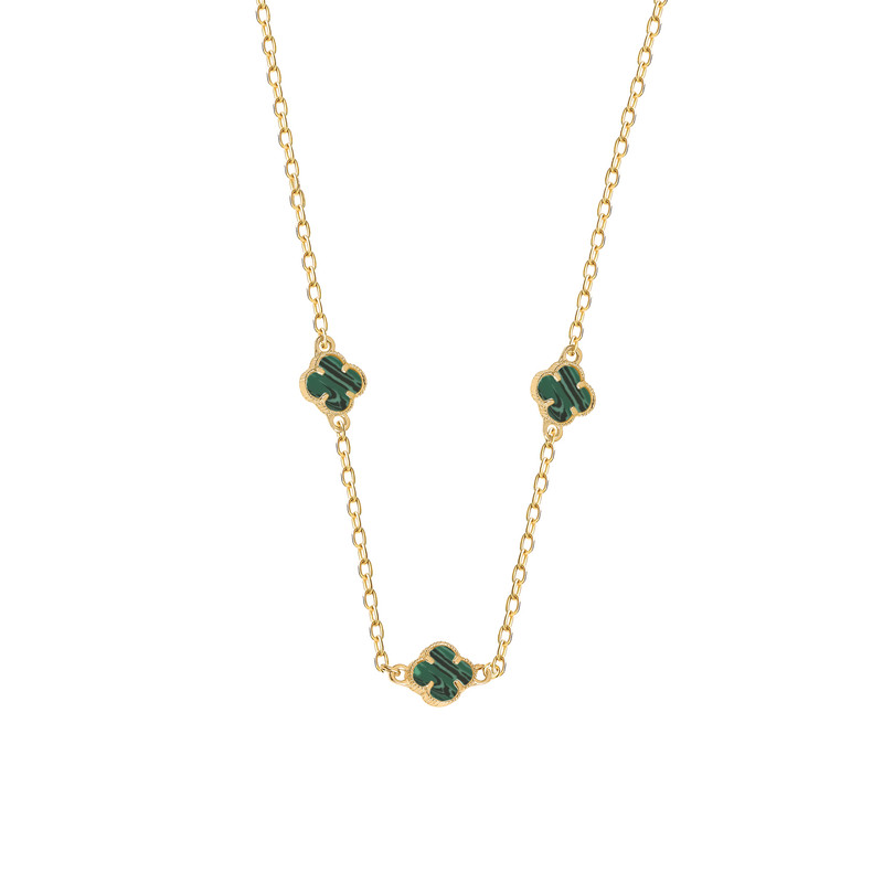 گردنبند طلا 18 عیار زنانه با طرح ونکلیف ماوی گالری مدل ونکلیف مینی 3