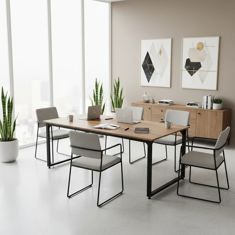 میز جلسه دیزم مدل مونتاژی TLD_asm_150×90_LIGHT