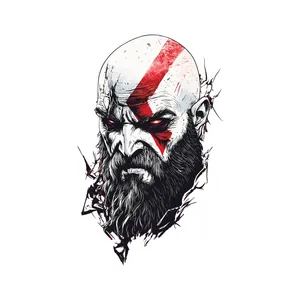 برچسب بدنه موتورسیکلت طرح گاد آو وار