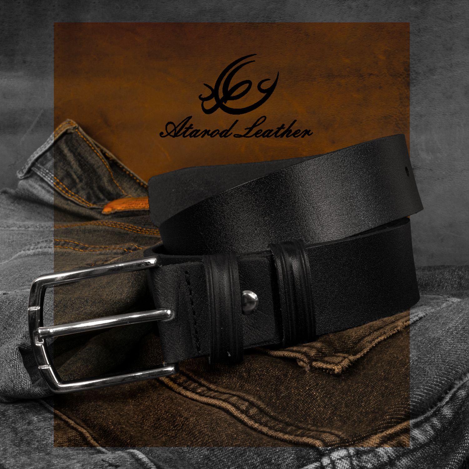 کمربند مردانه چرم عطارد مدل B20 - - 17