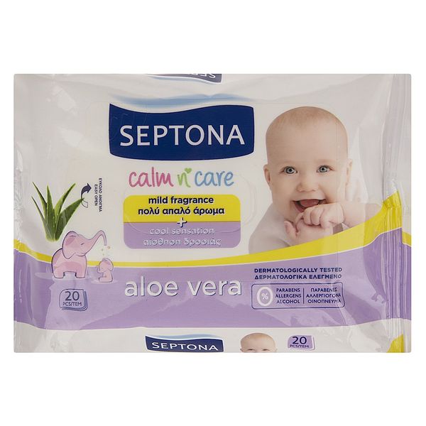 دستمال مرطوب کودک سپتونا مدل Aloe Vera بسته 20 عددی دستمال مرطوب کودک سپتونا مدل Aloe Vera بسته 20 عددی