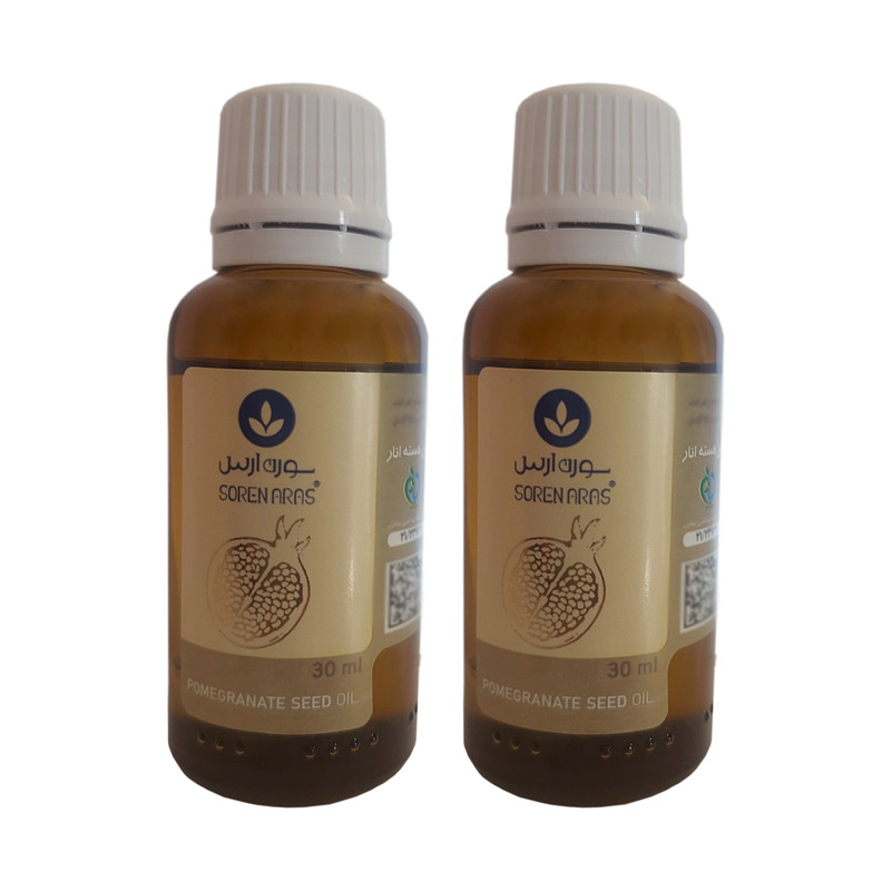 روغن بدن سورن ارس مدل هسته انار مناسب برای انواع پوست حجم 30 میلی لیتر بسته 2 عددی