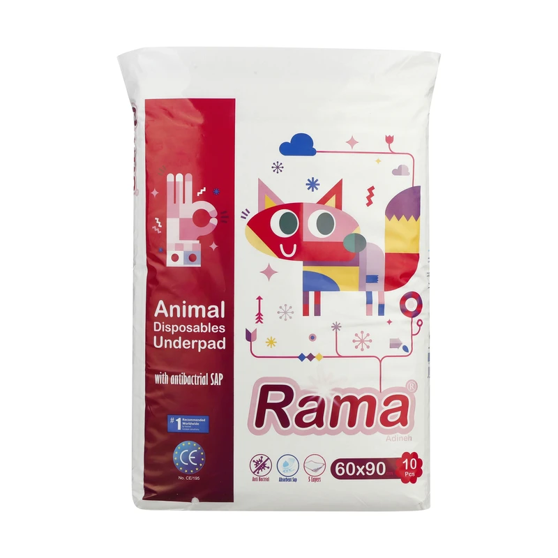  پد زیرانداز بهداشتی حیوانات راما مدل 600078 بسته 10 عددی