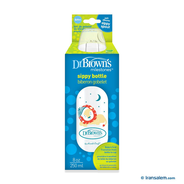 آبمیوه خوری کودک دکتر براونز مدل شیر  گنجایش 250 میلی لیتر