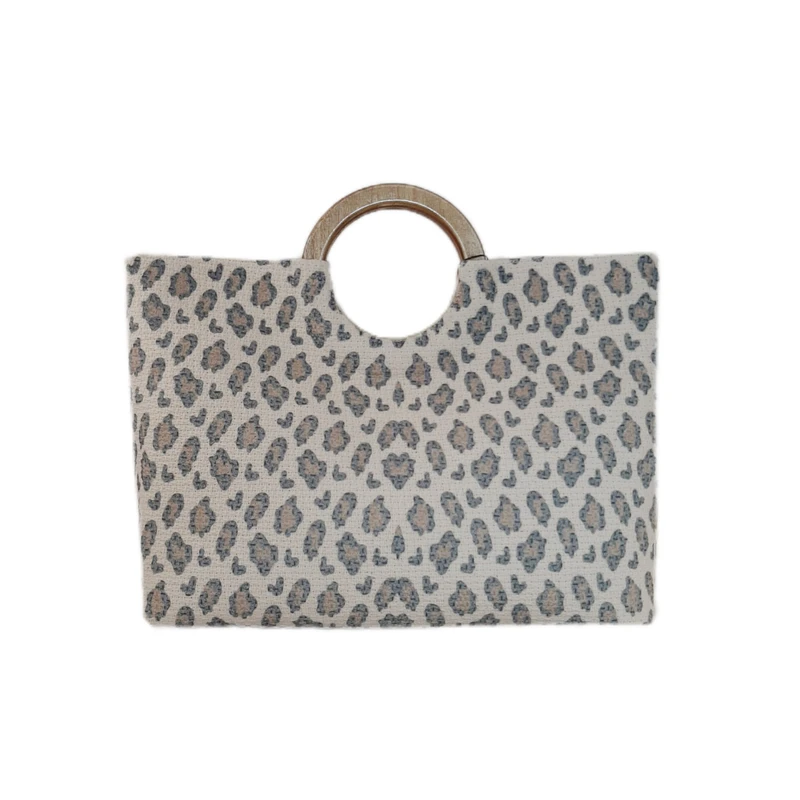 کیف دستی زنانه مدل دستگیره گرد پلنگی