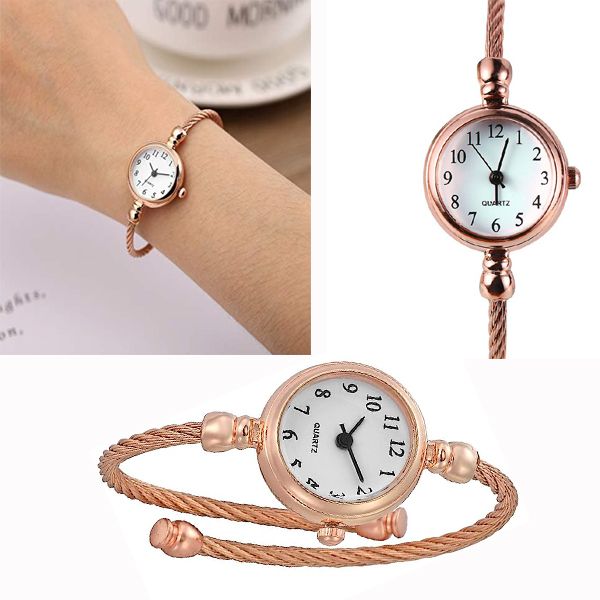 ساعت مچی عقربه ای زنانه مدل ظریف کد roz-add1 -  - 10