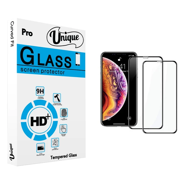 محافظ صفحه نمایش يونيک مدل +Clear مناسب برای گوشی موبایل اپل iPhone X/XS بسته 2 عددی