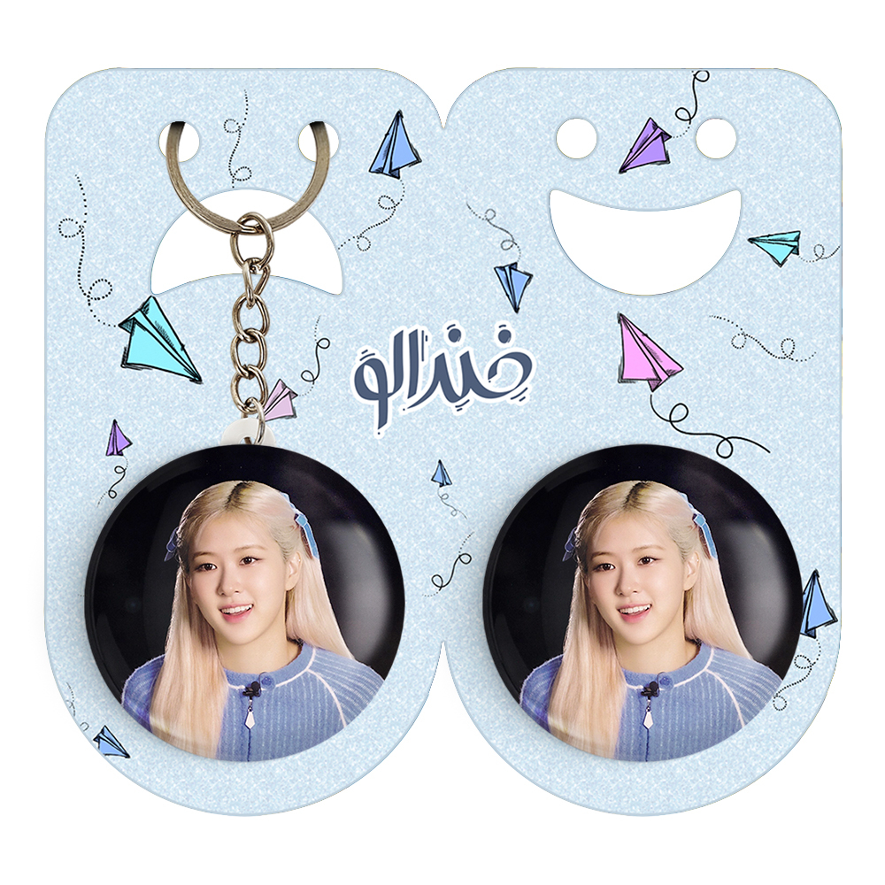 پیکسل خندالو مدل رزی بلک پینک کد 14406 به همراه جاکلیدی