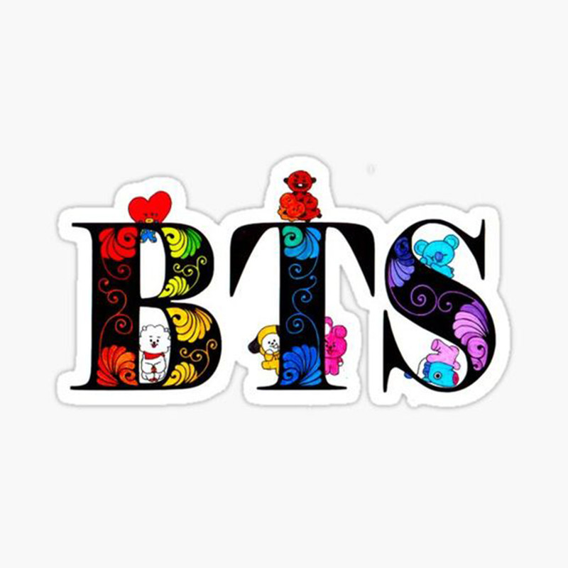 استیکر لپ تاپ طرح BTS کد 2460