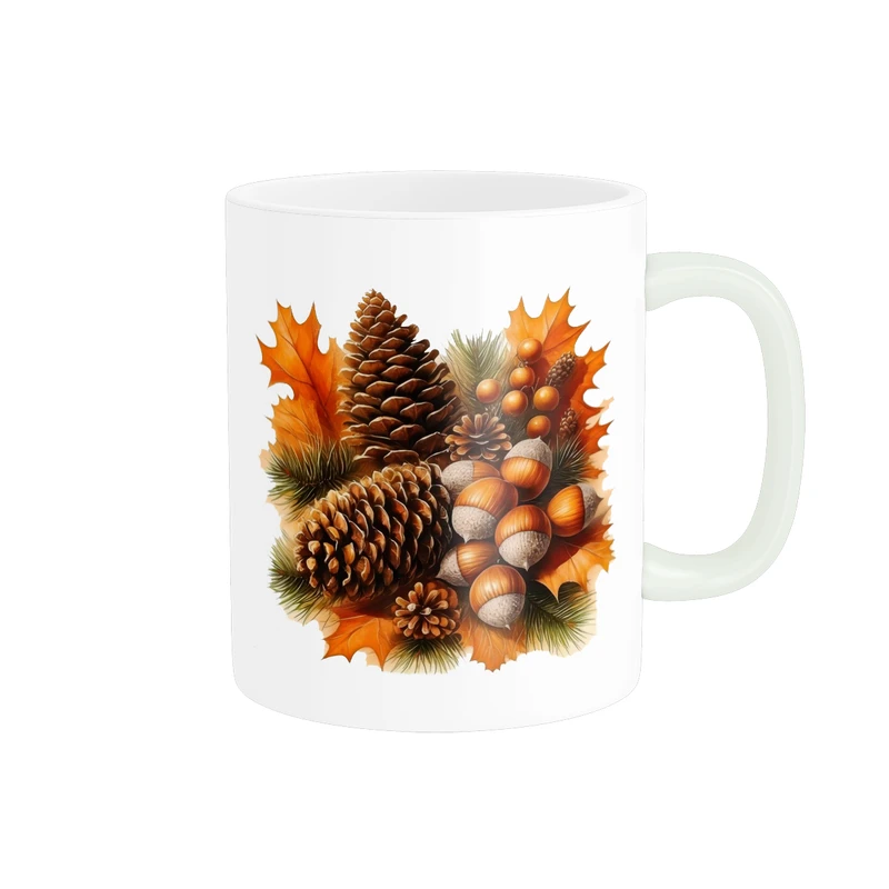 ماگ پاد آفرین مدل فانتزی طرح برگ پاییزی کد p11536