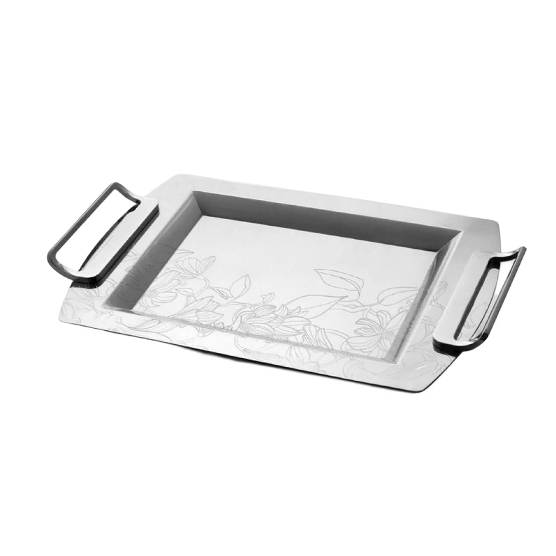 سینی دسته دار نگین مدل 50023 سایز 43*26 سانتی متر