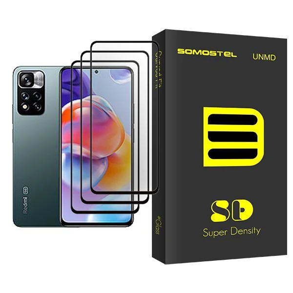 محافظ صفحه نمایش سوماستل مدل SD Glass MIX003 مناسب برای گوشی موبایل شیائومی Redmi Note 11 Pro+ 5G بسته سه عددی
