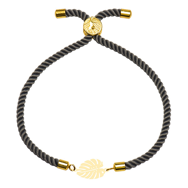 دستبند طلا 18 عیار دخترانه کرابو طرح برگ انجیر مدل Krd1643