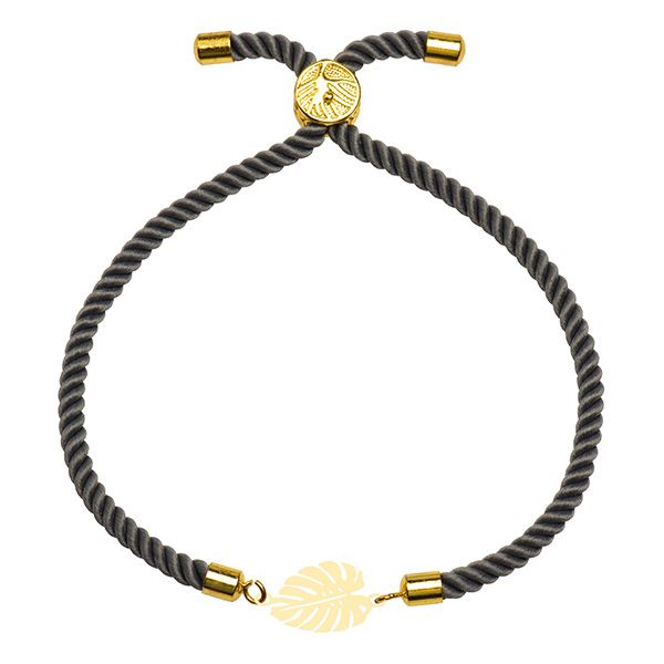 دستبند طلا 18 عیار دخترانه کرابو طرح برگ انجیر مدل Krd1643