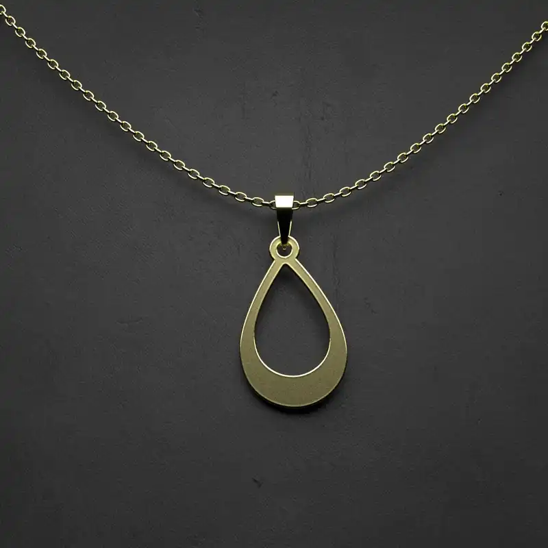 گردنبند طلا 18 عیار زنانه مدوپد مدل هندسی کد JJ2-1-1166