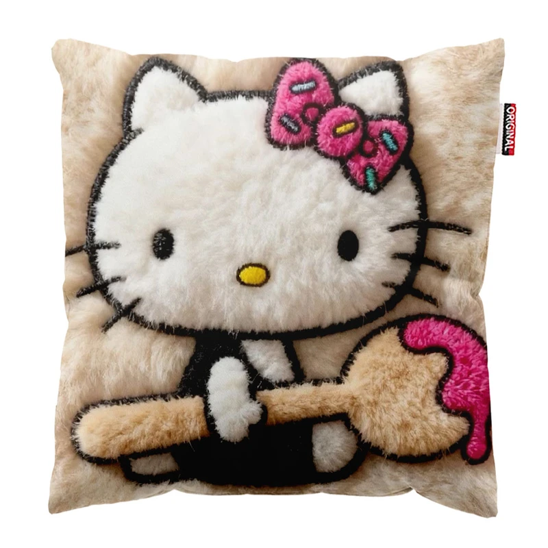  کوسن پاد آفرین طرح کیتی کد 3862 سایز 30*30 سانتی متر