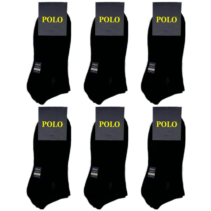 جوراب ساق کوتاه مردانه پولو مدل MOCHB6 بسته 6 عددی