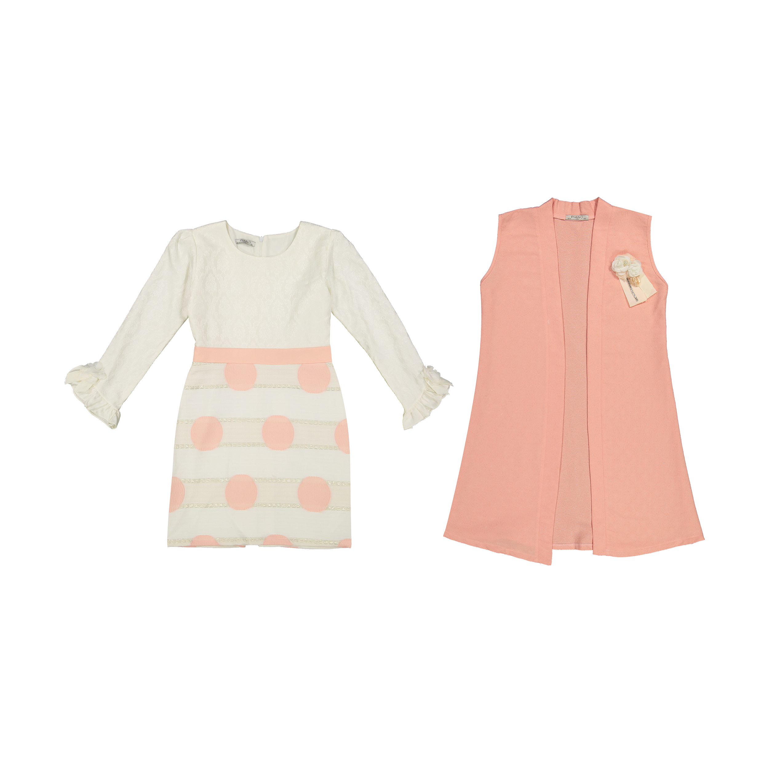 ست رویه و پیراهن دخترانه پیانو مدل 3466-81