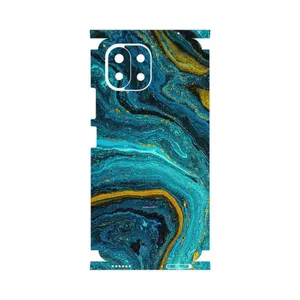 MAHOOT Turquoise marblewith golden streaks-FullSkin Cover Sticker for Xiaomi 11 Lite 5G NE