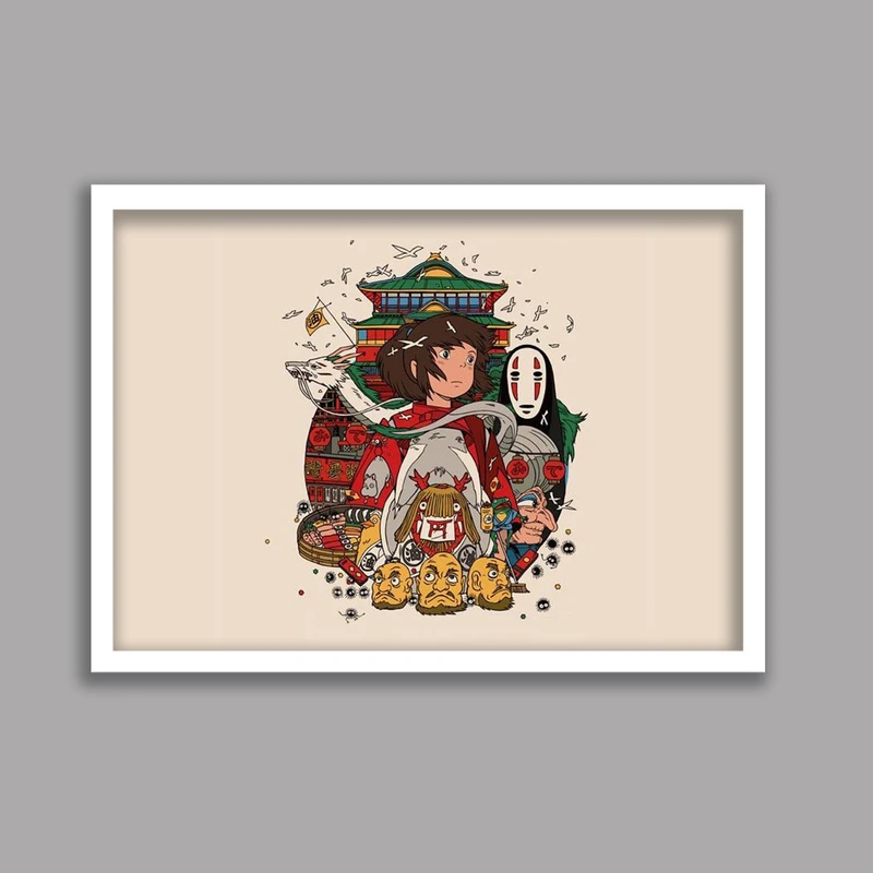 تابلو مدل انیمه شهر اشباح کد LA-G10422