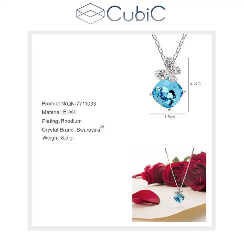 گردنبند زنانه کوبیک مدل QN-77103