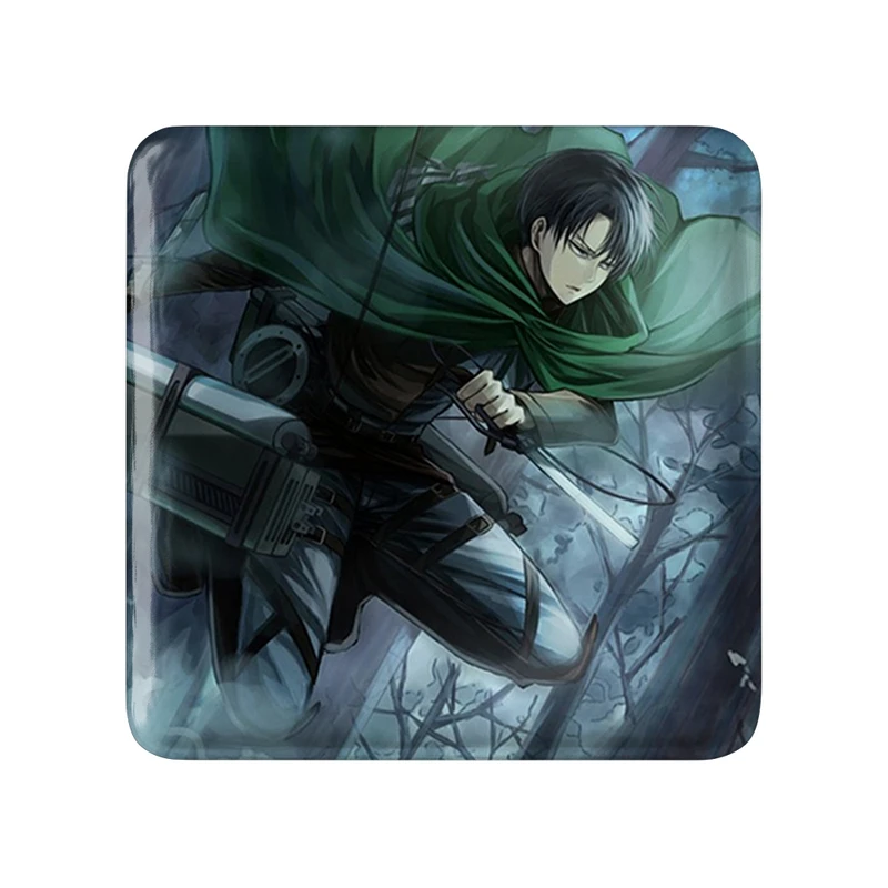 مگنت خندالو طرح لیوای انیمه اتک آن تایتان Attack on Titan مدل مربعی کد 18626
