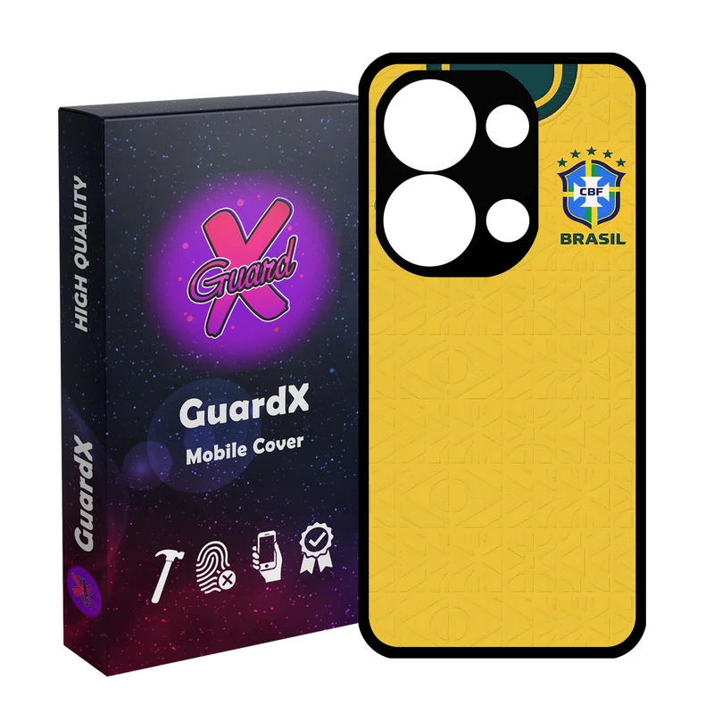 کاور گارد ایکس طرح برزیل مدل 10968 مناسب برای گوشی موبایل شیائومی Redmi Note 13 Pro 4G / Poco M6 Pro 4G