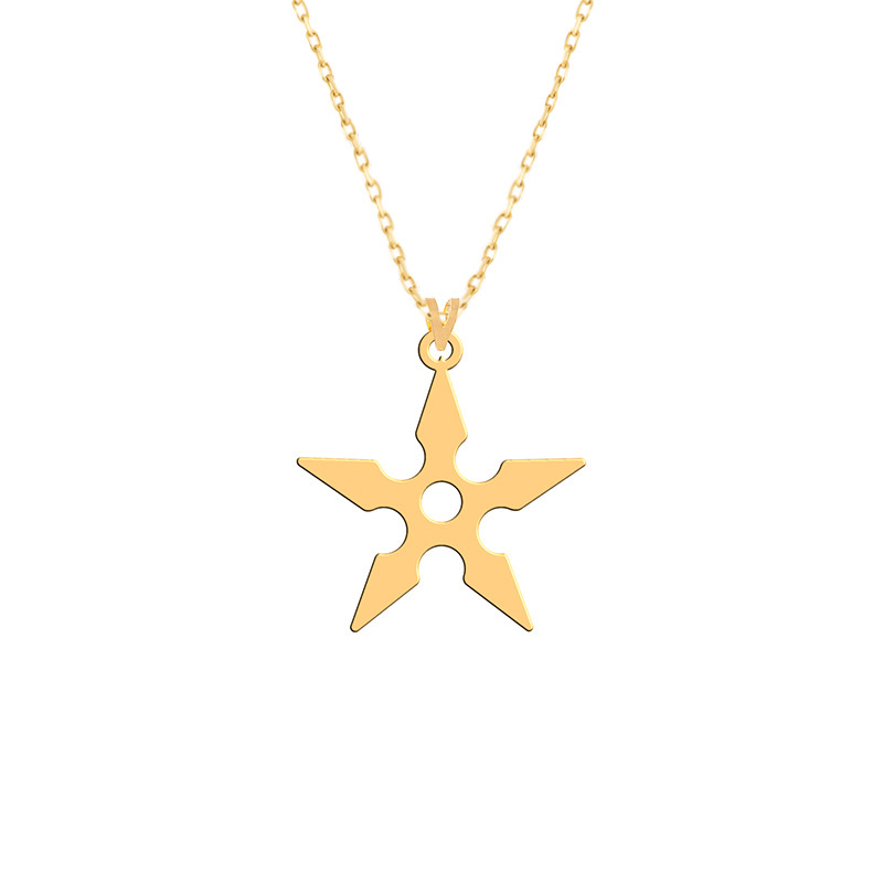 گردنبند طلا 18 عیار زنانه فرشته مدل اسلیمی WNLZ-000031