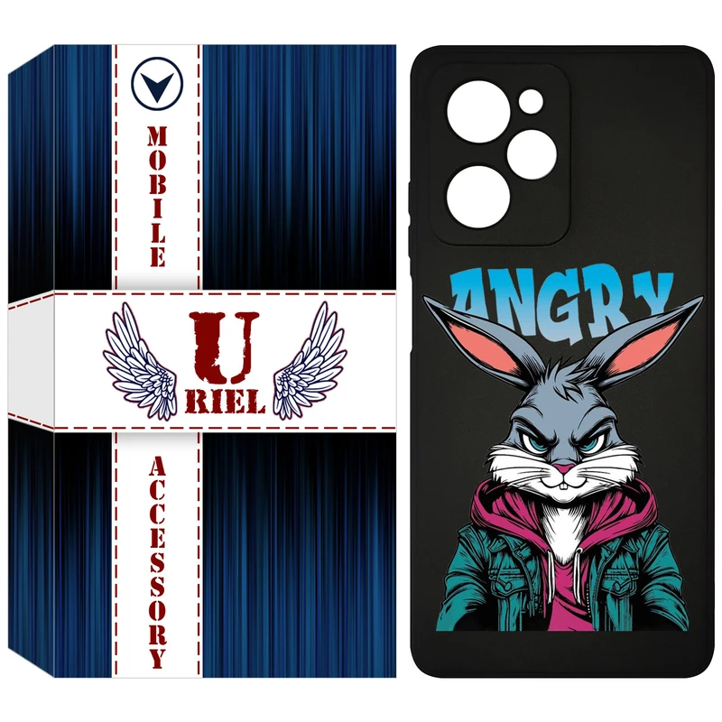 کاور یوریل قاب مدل KSH کد 51 طرح خرگوش مناسب برای گوشی موبایل شیائومی Poco X5 Pro / Redmi Note 12 Pro 5G