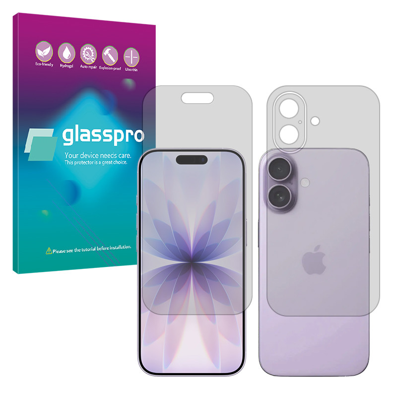 محافظ صفحه نمایش گلس پرو مدل مات مناسب برای گوشی موبایل اپل iPhone 17 به همراه محافظ پشت گوشی