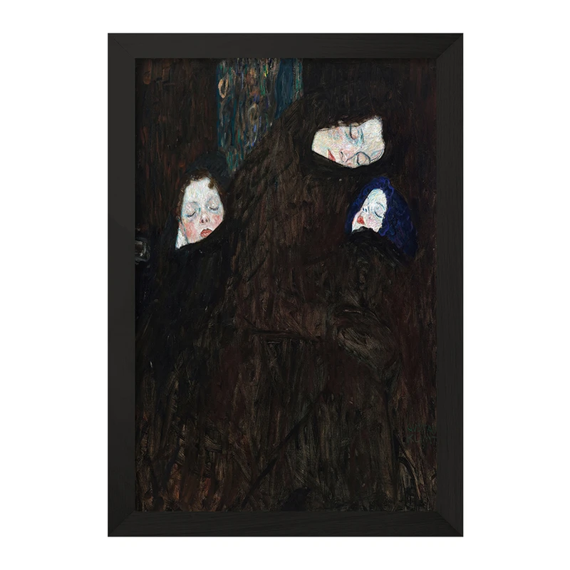 تابلو خندالو مدل نقاشی مادر با فرزندان اثر گوستاو کلیمت کد F12493