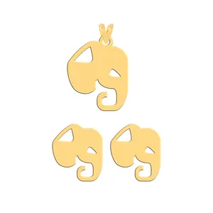 نیم ست طلا 18 عیار زنانه فرشته مدل فیل  WHSL-000470
