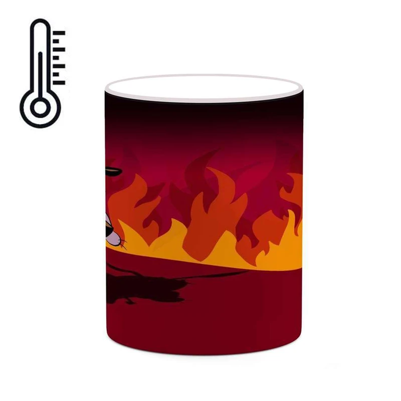 ماگ حرارتی کاکتی مدل کارتون Courage The Cowardly Dog کد mgh22411